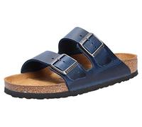 Birkenstock Infradito Donna/Uomo Arizona Soft Footbed Oiled Leather Regular Blue Widefoot Oiled Leather (1013643), comodo, confortevole, casual, estate, vacanza, elegante, minimalista, iconico 43 EU