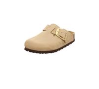 Birkenstock Sabot in pelle Boston fibbia grande Beige Donna 36