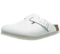 Birkenstock Sabot Boston Super Grip white Natural Leather Donna Calzata Stretta