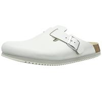 Birkenstock Sabot Boston Super Grip white Natural Leather Donna Calzata Stretta