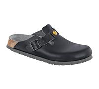 BIRKENSTOCK Boston - Scarpa Unisex Boston antistatica/Pelle Naturale, Taglia 39, Plantare Normale, Nero, 40 EU