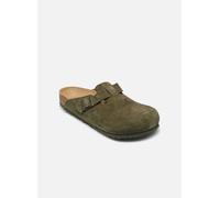 Birkenstock Boston Suede Leather men Sandals & Slides green in taglia:44