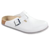 Birkenstock Boston - Zoccoli in camoscio Unisex, Bianco, 36 EU