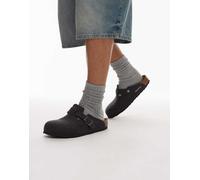 Birkenstock - Boston - Zoccoli in lana color antracite-Grigio 41