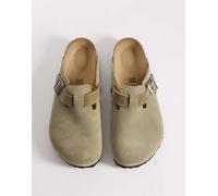Birkenstock - Boston - Zoccoli kaki sbiadito con fascette in materiali misti-Verde 42