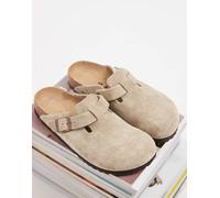 Birkenstock - Boston - Zoccoli scamosciati color tortora-Neutro 37