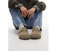 Birkenstock - Boston - Zoccoli unisex in camoscio kaki sbiadito-Verde 45