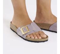 BIRKENSTOCK CATALINA CUSHION LUXE BUCKLE FADED PURPLE PATENT CIABATTE DONNA