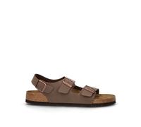 Birkenstock Ciabatta Uomo Marrone Pelle Naturale 634501-MOC-A056436