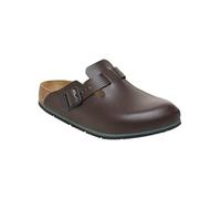 BIRKENSTOCK Zoccoli in pelle Boston Pro - Scarpe da lavoro certificate di alta qualità per medicina, gastronomia e servizio, java, 35 EU Stretta