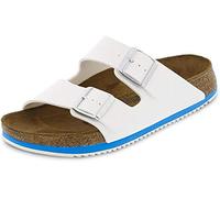 BIRKENSTOCK Arizona Birko-Flor, Unisex Adulto, Blanco/Azul, Talla 48, Bianco 230124, 48 EU