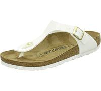 Birkenstock Classic Gizeh Birko-Flor, Infradito Donna, Bianco (Vernis Blanc), 40 EU