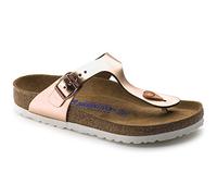Birkenstock Classic Gizeh SFB Leather, Infradito Donna, Copper, 39 EU Stretta