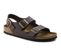 Birkenstock Classic Milano Birko-Flor Softfootbed - Sandali unisex - adulto, marrone scuro, 38 (stretta)