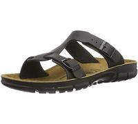 Birkenstock Classic Saragozza Birko-Flor, Sandali da Donna con Cinturino alla Caviglia con Zeppa, Nero, 38 EU Schmal