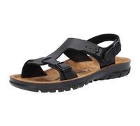 Birkenstock Classic Saragozza Birko-Flor, Sandali da Donna con Cinturino alla Caviglia con Zeppa, Nero, 38 EU