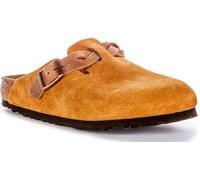 BIRKENSTOCK Clog pelle Naturale Boston Intrecciato Unisex Sandali IN Mink UK 3 -