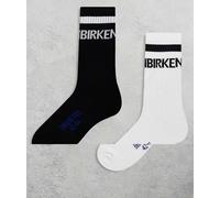 Birkenstock - Confezione da 2 paia di calzini in cotone neri e bianchi-Nero 42-44