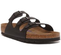 BIRKENSTOCK Donna Florida Triplo Cinghie Regolabili IN Nero Taglia UK 4 - 8