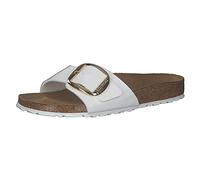 Birkenstock Donna Madrid Big Buckle Sandalo, bianco, 40 EU Étroit