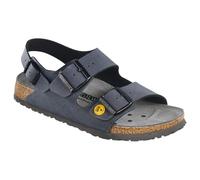 BIRKENSTOCK ESD Sandalo Milano Nero - Misura 35-46 - Plantare anatomico unisex scarpa ideale per il tempo libero, Nero, 38 EU