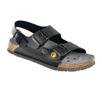 BIRKENSTOCK ESD Sandalo Milano Nero - Misura 35-46 - Plantare anatomico unisex scarpa ideale per il tempo libero, Nero, 43 EU