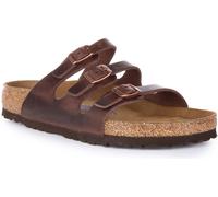 BIRKENSTOCK Florida BS Tripla Fibbia Unisex Plantare Sandalo Marrone Scuro UK 3-