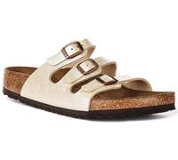 Birkenstock Florida Bs Triple Buckle BF Sandali Unisex In Bianco Perla UK 5 - 8