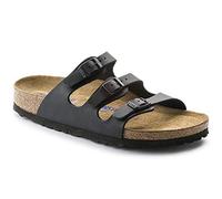 Sandali Birkenstock Florida Soft Footbed Birko-Flor Narrow nero puro marrone - 40