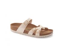 BIRKENSTOCK Franca vegan donna panna Eggshell ciabatte tessuto scarpe vegane estive - Colore: Bianco, Taglia: 40