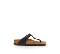 Ciabatta Birkenstock infradito gizeh da uomo donna nero casual moda birko flor