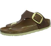 Sandali da donna Birkenstock Gizeh Big Buckle Natural Leather Oiled Marron 38 Stretto