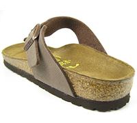 Birkenstock Gizeh Birko-Flor, Sandali Unisex - Adulto, Marrone (Mocca Nubuk), 35 (Stretta)