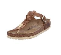 Birkenstock Gizeh Braided Cognac, Oiled Leather, Infradito Donna, 41 EU