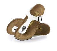 BIRKENSTOCK Gizeh, Sabot Unisex-Bambini, Bianco Laccato, 31 EU Stretta