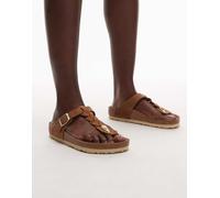 Birkenstock Gizeh Braided Cognac, Oiled Leather, Infradito Donna, 37 EU