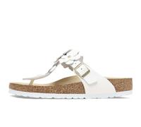 Birkenstock White Leather Flat Sandals - EU37/US7