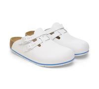 BIRKENSTOCK KAY PRO WHITE CIABATTE DA LAVORO ANTISCIVOLO IN PELLE CALZATA LARGA