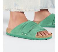 BIRKENSTOCK KYOTO GREEN WHITE SIENNA RED BASALT CIABATTE PELLE SCAMOSCIATA CALZA