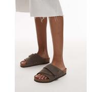 Birkenstock - Kyoto - Sandali in camoscio/pelle grigio cemento 35