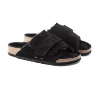 BIRKENSTOCK KYOTO SHEARLING BLACK THYME CIABATTE PELLE CON PELO NERO VERDE