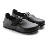 BIRKENSTOCK LINZ SL BLACK SUPER GRIP SCARPE PROFESSIONALI PELLE NATURALE NERO CA
