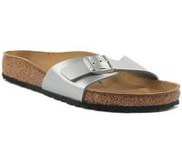 Birkenstock, Madrid Birko-Flor, Sandali, Unisex - Adulto, Argento, 40 EU (Normale)