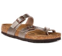 Birkenstock Mayari Birko-Flor Goffrato Pelle Sandali da Donna Tortora UK 4 - 8