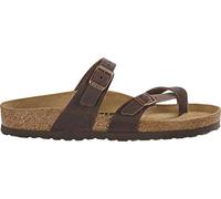 Birkenstock Mayari Greased Leather, Sandalo Unisex-Adulto, Arancione, 40 EU