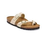 Birkenstock - MAYARI PELLE - SANDALO INFRADITO CON DOPPIO CINTURINO REGOLABILE 41/ECRU-L