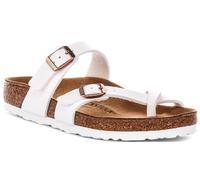 Birkenstock Mayari Sandalo Con Cinturini In Pelle Bianca Slip On Donna