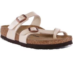 Birkenstock Mayari Toe Loop Narrow Pearl Trainer Donna Crema UK 2-8