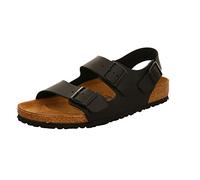 BIRKENSTOCK MILANO BLACK LEA CALZ S sandali Uomo 38
