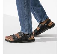BIRKENSTOCK MILANO ADVENTURE CROSSTOWN BLACK SANDALI UOMO IN PELLE OLIATA NERO T